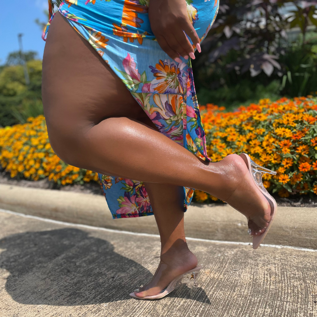 Walk It Out Clear Nude Heels Curvy Girl Dreams Boutique