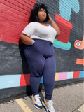 "Comfy Curves" Sweatpants-Navy Blue